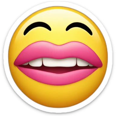 kiss smiley sticker