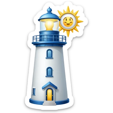 Podrias generarme un emoji de un faro sticker
