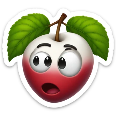 Kissing cherry sticker