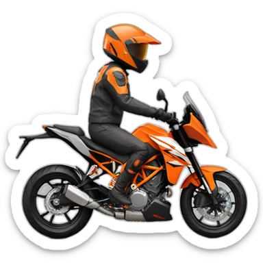 Human riding ktm 390  sticker