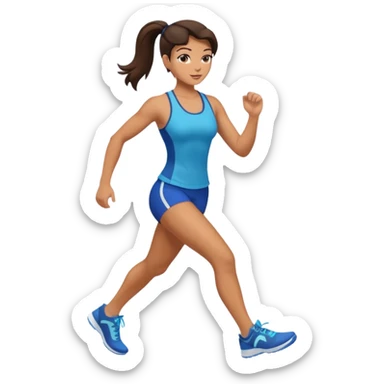 Brunette girl stepping sticker