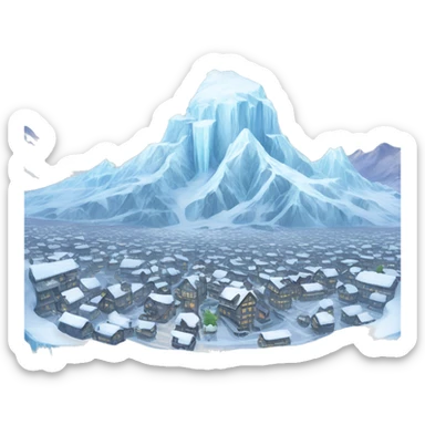Agartha city of ice in the earth sticker