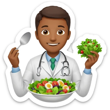 Doctor eating in restaurant full body sticker