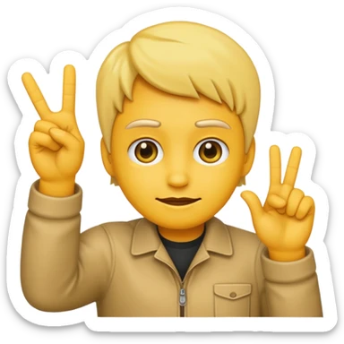 Emoji doing loser hand gesture  sticker