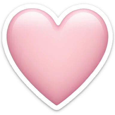 light pink heart sticker