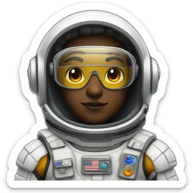 Space cadet looking cool sticker