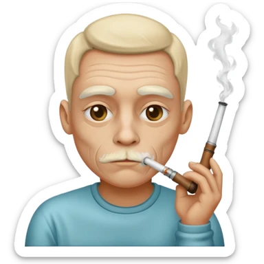 Emoji smoking meth pipe sticker