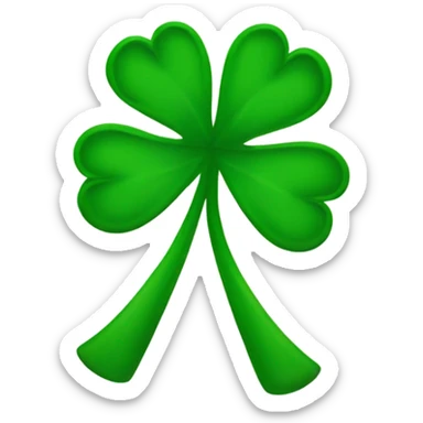 Thirteen with shamrock in it sticker