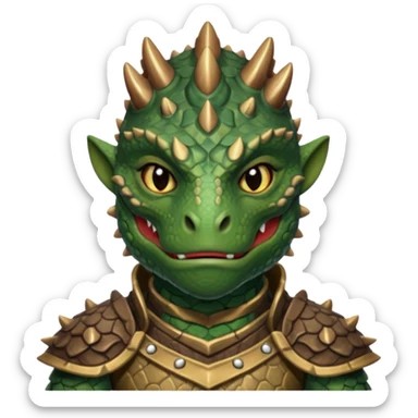 argonian warrior crying with tears sticker