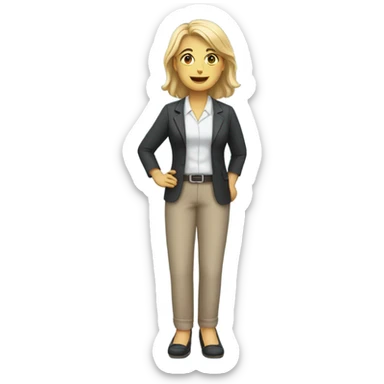 Teacher with opened toed shoes  sticker