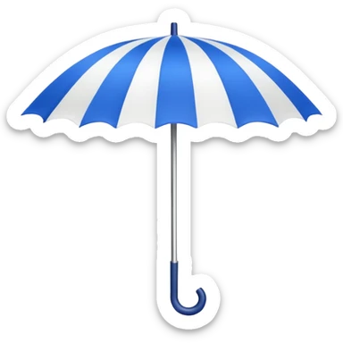 umbrella summer blue and withe sticker