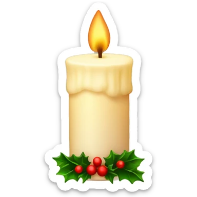 christmas candle sticker