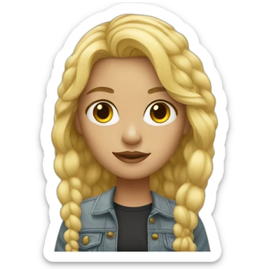 artist blond girl sticker