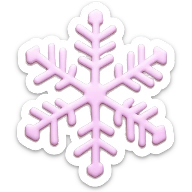 baby pink snowflake sticker