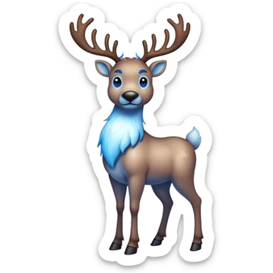 Glowing Blue nosed reindeer sticker
