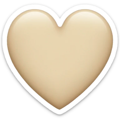 Beige color heart sticker