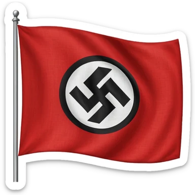 Nazi germany waving flag sticker