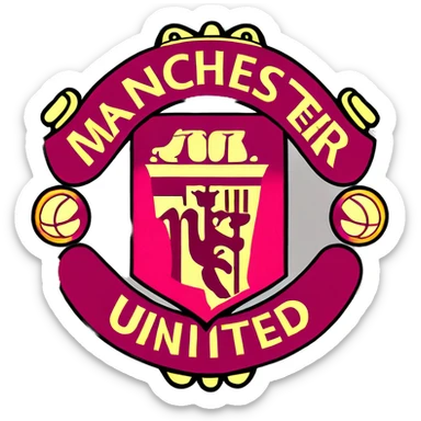 Logo Manchester United avec Barcelone  sticker