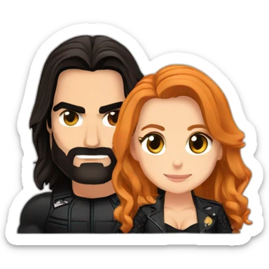Becky Lynch et Seth Rollins sticker