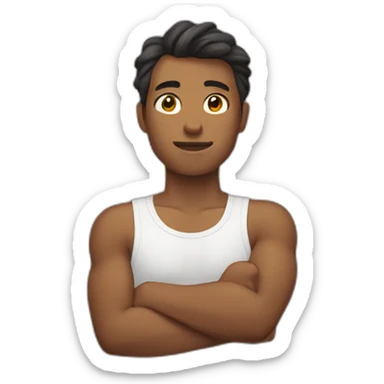 stretch arm across chest sticker