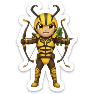 Archery-hornet sticker