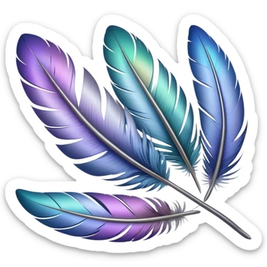Pigeon feather  sticker