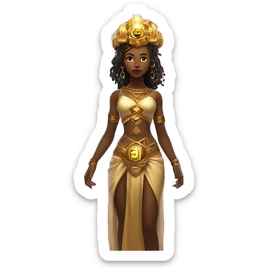 Technomancy Goddess is a mystical being who controls both magic and technology. She can cast spells on technological & Cybernetics Her powers blend the ancient art of magic with advanced cybernetics and technology. She can command machines sticker