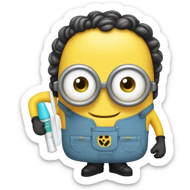 Minion vestido de dentista  sticker