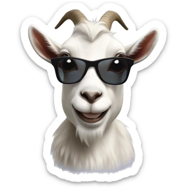 Goat with sunglasses  sticker