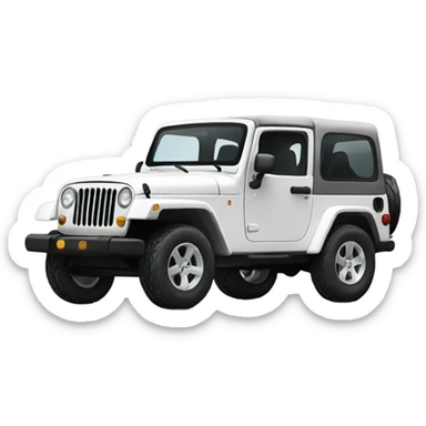 Jeep blanc sticker