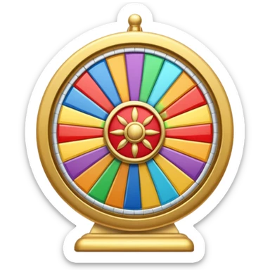 wheel of fortune with 10 segments sticker