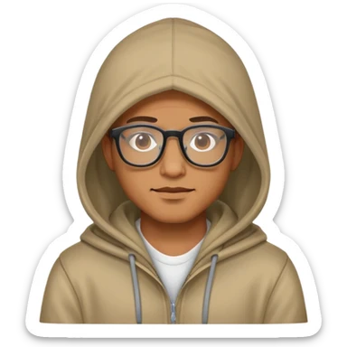 Un capó ara con lentes sticker