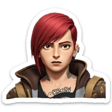 vi portrait with tattoos sticker