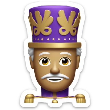 Purple and gold nutcracker sticker