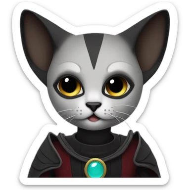 Dark vador whis cat sticker