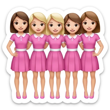group of cute sorority girls  sticker