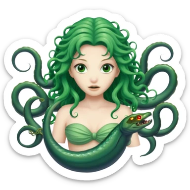 scylla a nymph with six eel heads and a monster body sticker