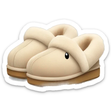 pastel beige cute ugg slippers sticker