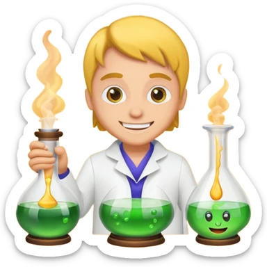 potion maker with “trust me” grin sticker