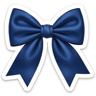 Navy blue bow sticker