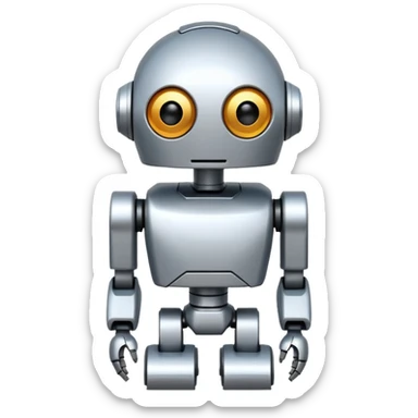 ai robot, minimal, geometric, modern sticker