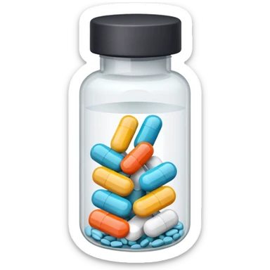 bottle of pills sticker