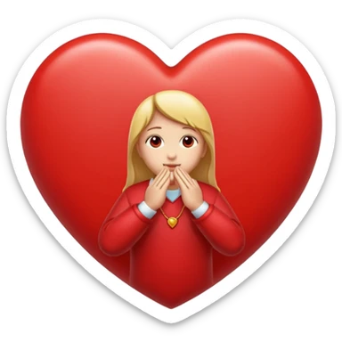 Love heart prayer sticker