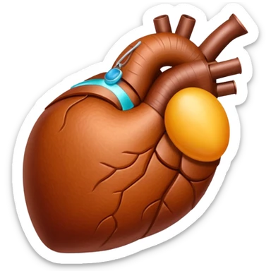 Vibrating liver emoji sticker