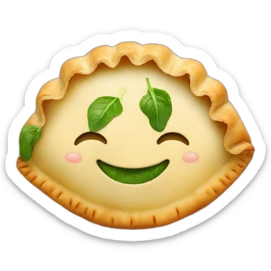 spinach empanada smiley face sticker