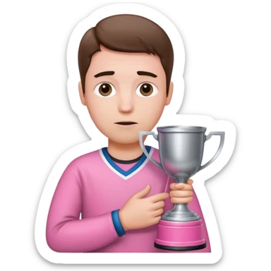 Sad face with preppy Stanley cup sticker