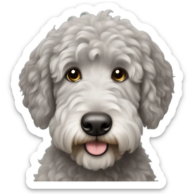 grey goldendoodle dog sticker