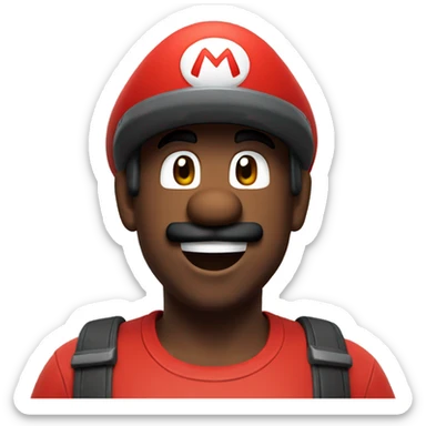 Mario with a VR headset  sticker