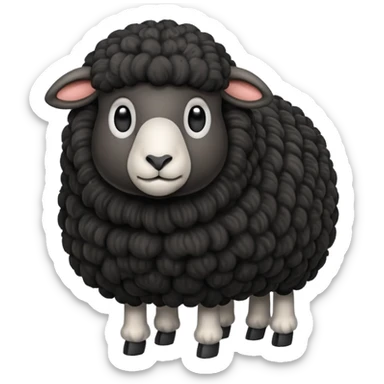 Black sheep emoji  sticker