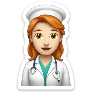 infirmière rousse sticker